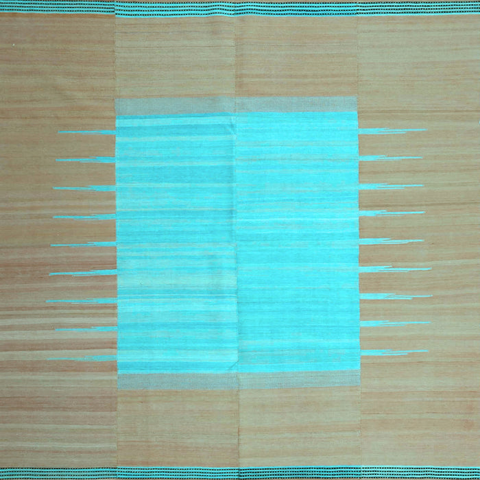 Square Machine Washable Abstract Light Blue Contemporary Rug, wshcon1263lblu