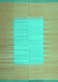 Abstract Turquoise Contemporary Rug, con1263turq