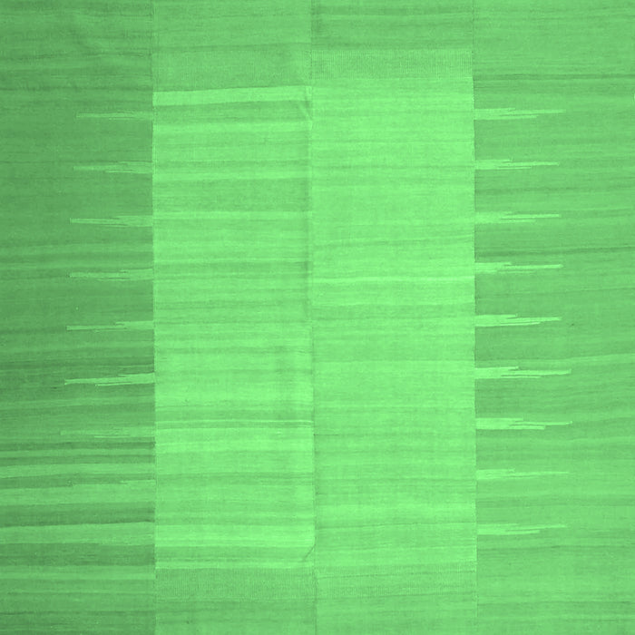 Machine Washable Abstract Emerald Green Contemporary Area Rugs, wshcon1263emgrn