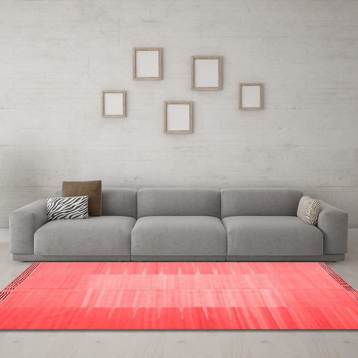 Contemporary Red Washable Rugs