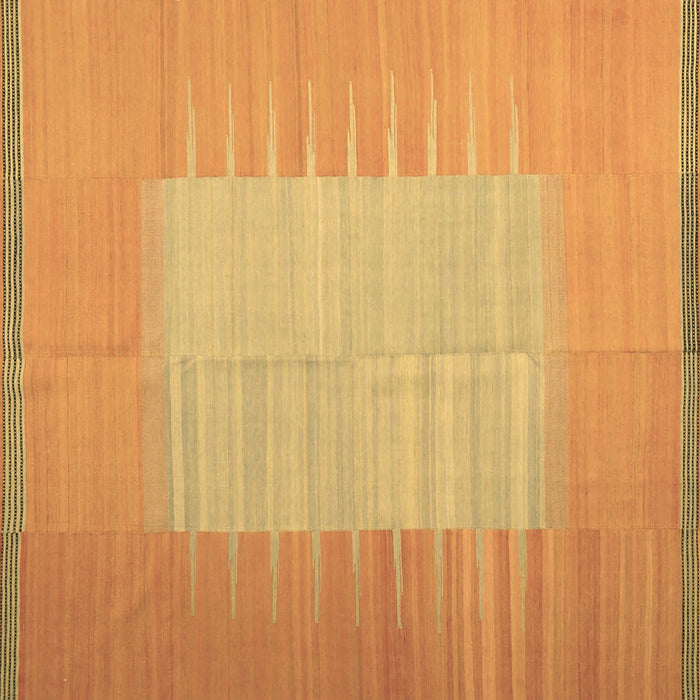 Square Abstract Brown Contemporary Rug, con1263brn