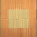 Square Abstract Brown Contemporary Rug, con1263brn