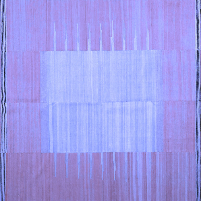 Square Abstract Blue Contemporary Rug, con1263blu