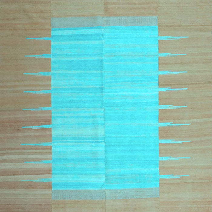 Machine Washable Abstract Light Blue Contemporary Rug, wshcon1263lblu