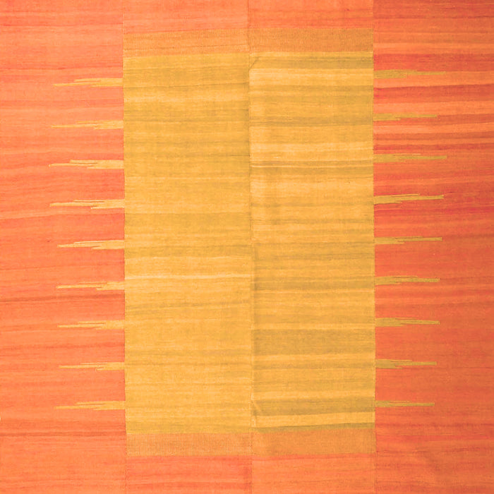 Serging Thickness of Machine Washable Abstract Orange Contemporary Area Rugs, wshcon1263org