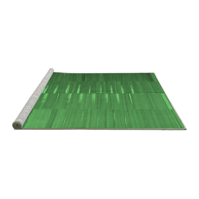 Sideview of Machine Washable Oriental Emerald Green Traditional Area Rugs, wshcon1264emgrn