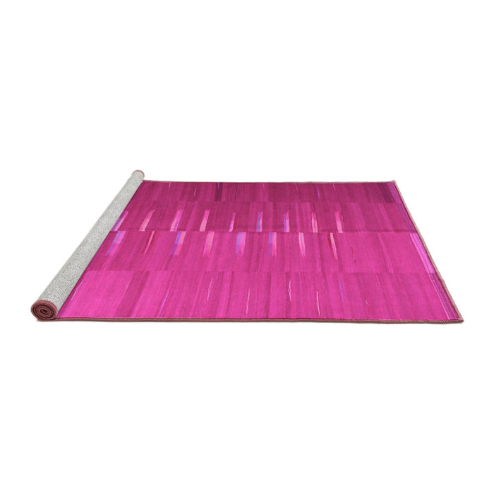 Sideview of Machine Washable Oriental Pink Traditional Rug, wshcon1264pnk