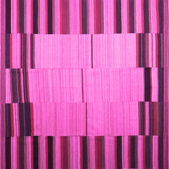 Square Machine Washable Abstract Pink Contemporary Rug, wshcon1265pnk
