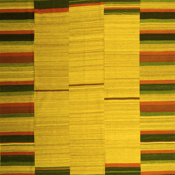 Machine Washable Abstract Yellow Contemporary Rug, wshcon1265yw