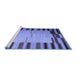 Sideview of Machine Washable Abstract Blue Contemporary Rug, wshcon1265blu