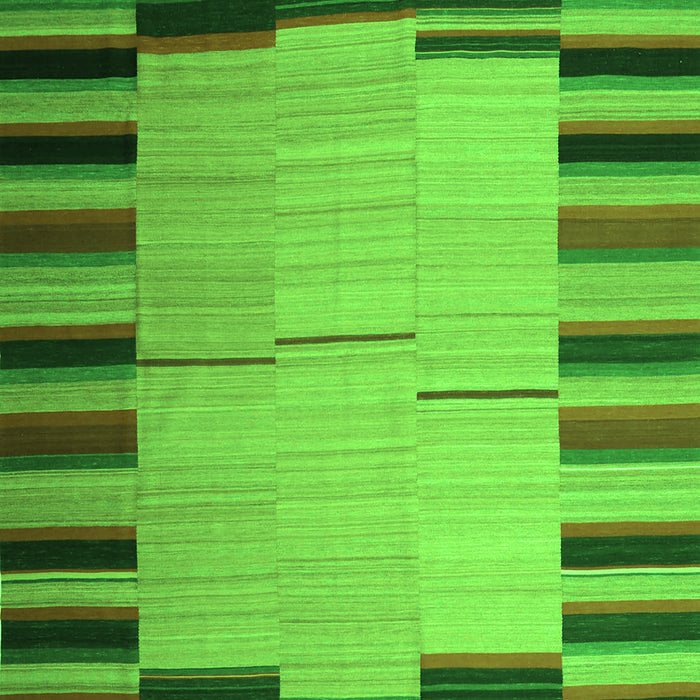 Abstract Green Contemporary Rug, con1265grn