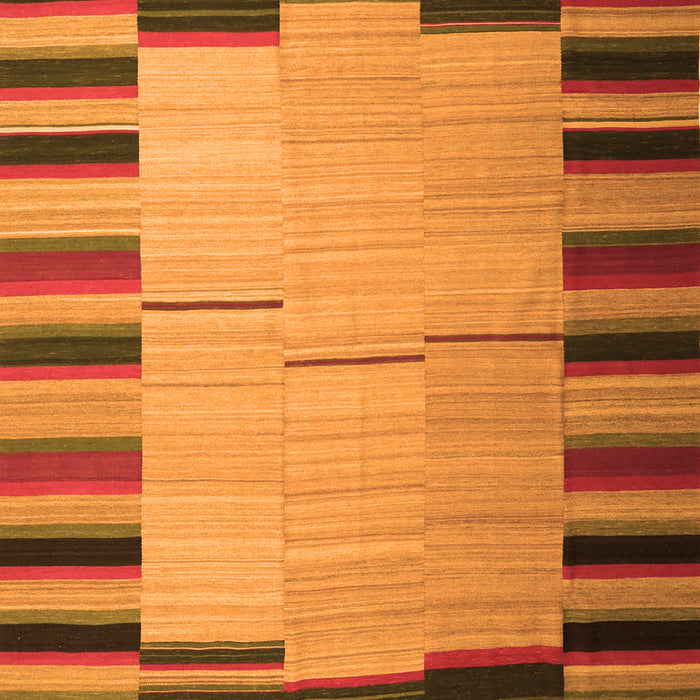 Serging Thickness of Machine Washable Abstract Orange Contemporary Area Rugs, wshcon1265org