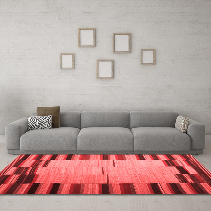 Contemporary Red Washable Rugs