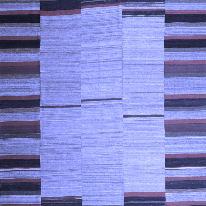 Abstract Blue Contemporary Rug, con1265blu