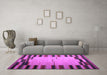 Machine Washable Abstract Purple Contemporary Area Rugs in a Living Room, wshcon1265pur