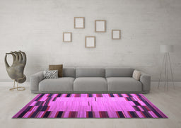 Machine Washable Abstract Purple Contemporary Area Rugs in a Living Room, wshcon1265pur