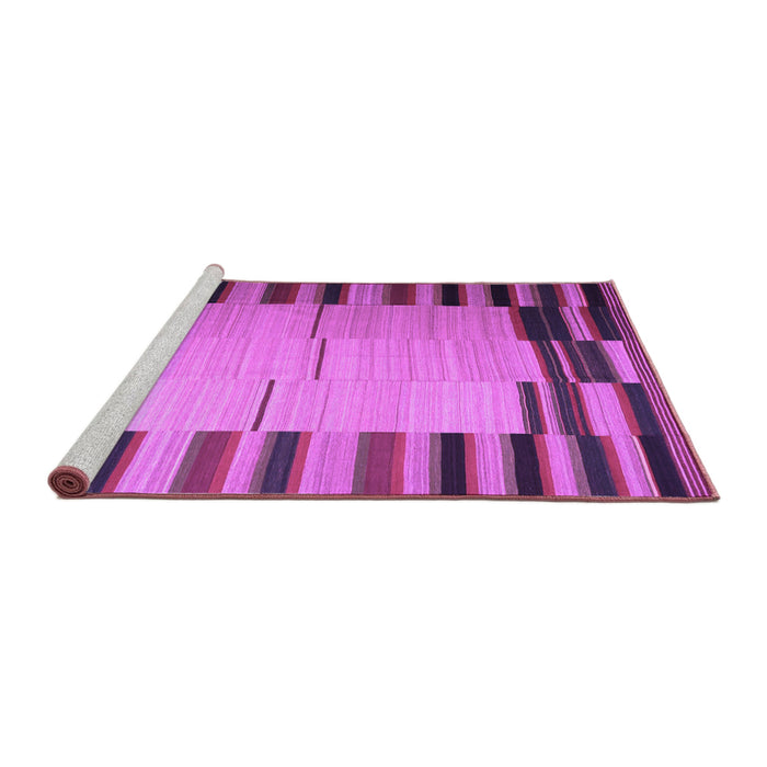 Sideview of Machine Washable Abstract Purple Contemporary Area Rugs, wshcon1265pur