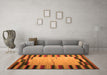 Machine Washable Abstract Orange Contemporary Area Rugs in a Living Room, wshcon1265org