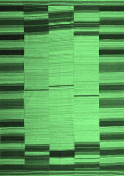 Abstract Emerald Green Contemporary Rug, con1265emgrn