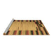 Sideview of Machine Washable Abstract Brown Contemporary Rug, wshcon1265brn