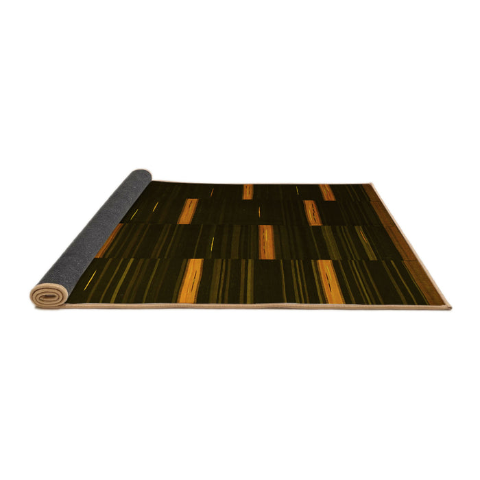Sideview of Abstract Yellow Contemporary Rug, con1266yw