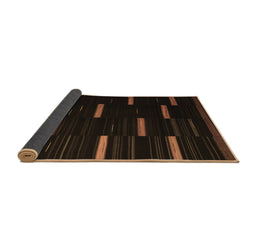 Sideview of Abstract Brown Contemporary Rug, con1266brn