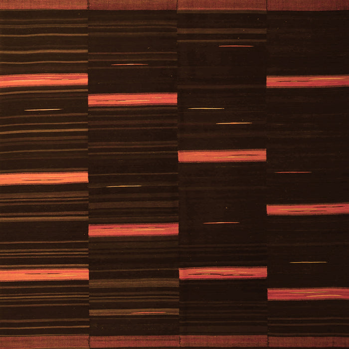 Serging Thickness of Abstract Orange Contemporary Rug, con1266org