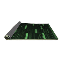 Sideview of Abstract Emerald Green Contemporary Rug, con1266emgrn