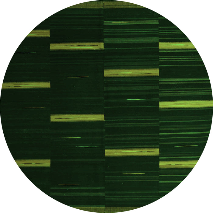 Machine Washable Abstract Green Contemporary Area Rugs, wshcon1266grn