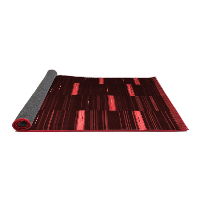 Abstract Red Contemporary Area Rugs