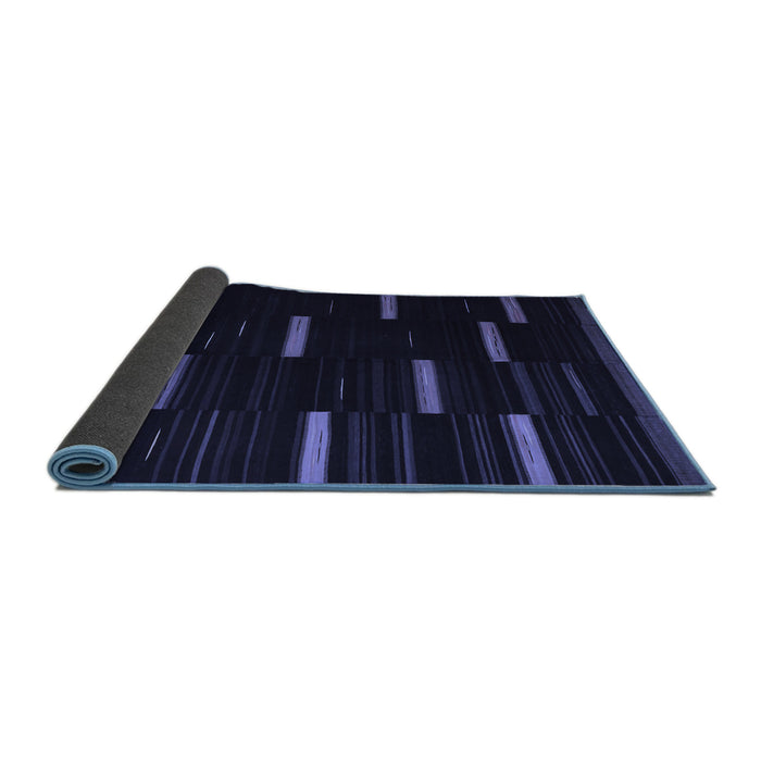 Sideview of Abstract Blue Contemporary Rug, con1266blu