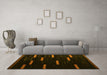 Machine Washable Abstract Yellow Contemporary Rug in a Living Room, wshcon1266yw