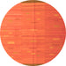 Square Southwestern Orange Country Rug, con1267org