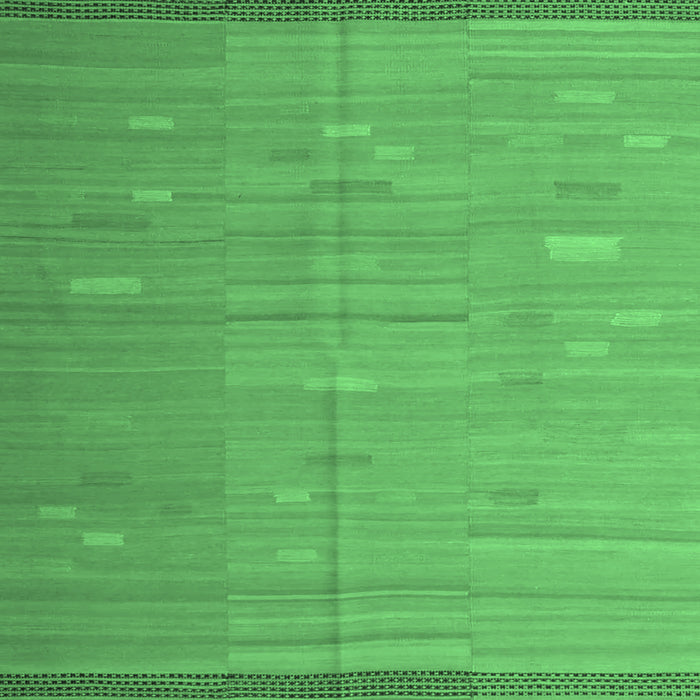 Square Machine Washable Southwestern Emerald Green Country Area Rugs, wshcon1267emgrn