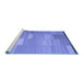 Sideview of Machine Washable Abstract Blue Contemporary Rug, wshcon1268blu