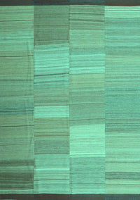 Abstract Turquoise Contemporary Rug, con1268turq