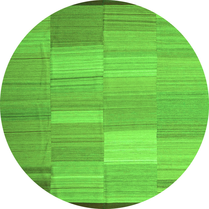 Square Abstract Green Contemporary Rug, con1268grn