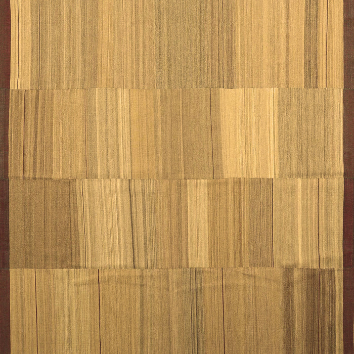 Square Machine Washable Abstract Brown Contemporary Rug, wshcon1268brn