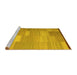 Sideview of Machine Washable Abstract Yellow Contemporary Rug, wshcon1268yw