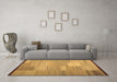 Machine Washable Abstract Brown Contemporary Rug in a Living Room,, wshcon1268brn