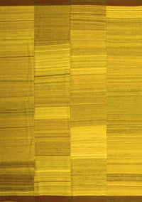 Abstract Yellow Contemporary Rug, con1268yw