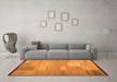 Machine Washable Abstract Orange Contemporary Area Rugs in a Living Room, wshcon1268org