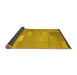 Sideview of Abstract Yellow Contemporary Rug, con1268yw