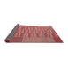 Thickness of Contemporary Red Modern Rug, con1269