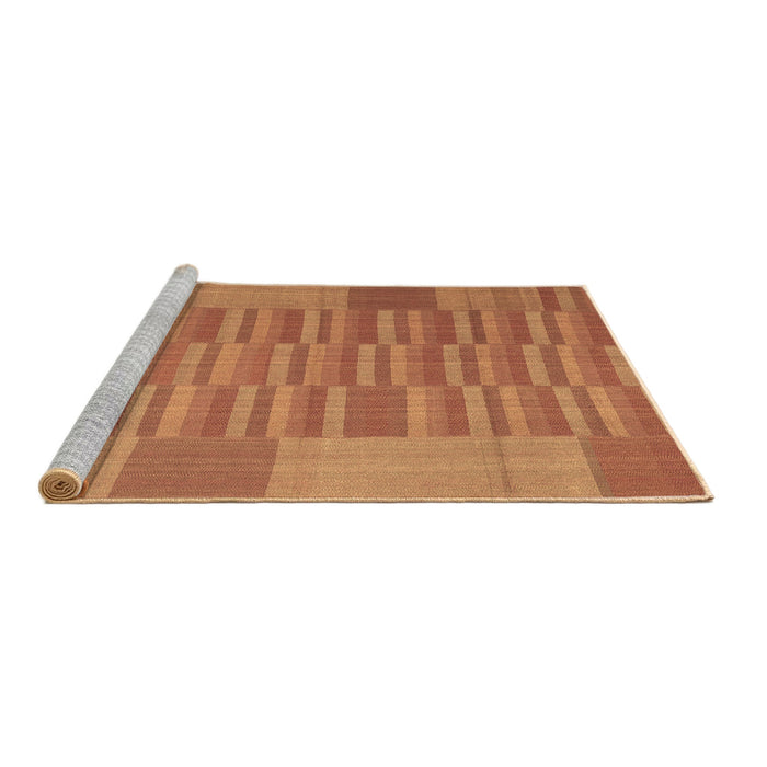 Sideview of Machine Washable Abstract Brown Contemporary Rug, wshcon1269brn