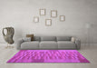 Machine Washable Abstract Purple Contemporary Area Rugs in a Living Room, wshcon1269pur