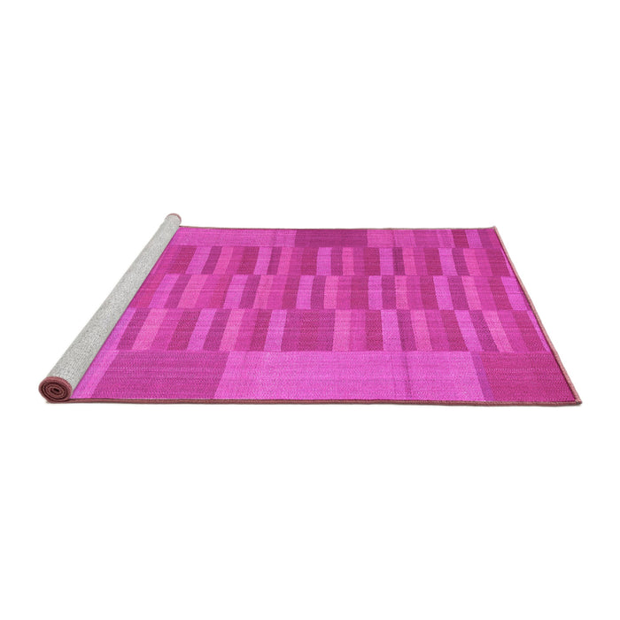 Sideview of Machine Washable Abstract Pink Contemporary Rug, wshcon1269pnk
