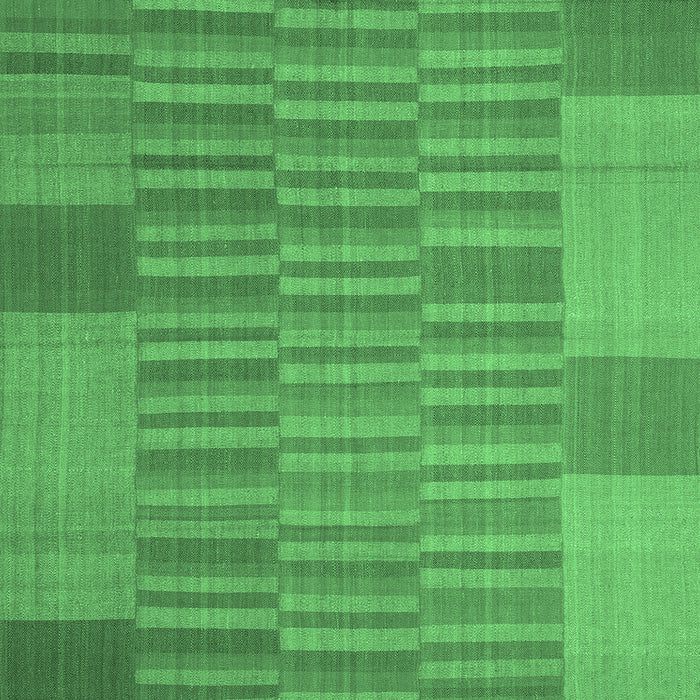 Square Machine Washable Abstract Emerald Green Contemporary Area Rugs, wshcon1269emgrn