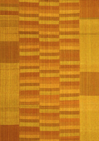 Abstract Yellow Contemporary Rug, con1269yw