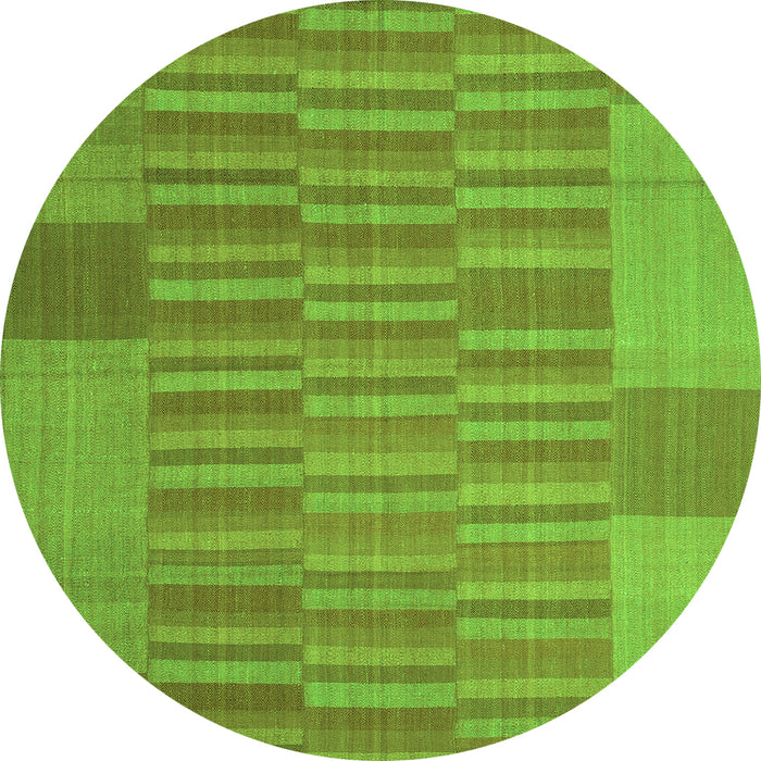 Square Abstract Green Contemporary Rug, con1269grn